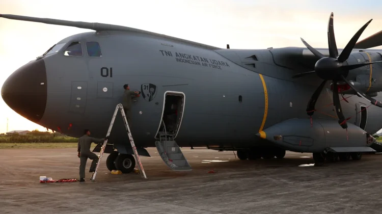 Pesawat Airbus A400M Mendarat Perdana di Merauke