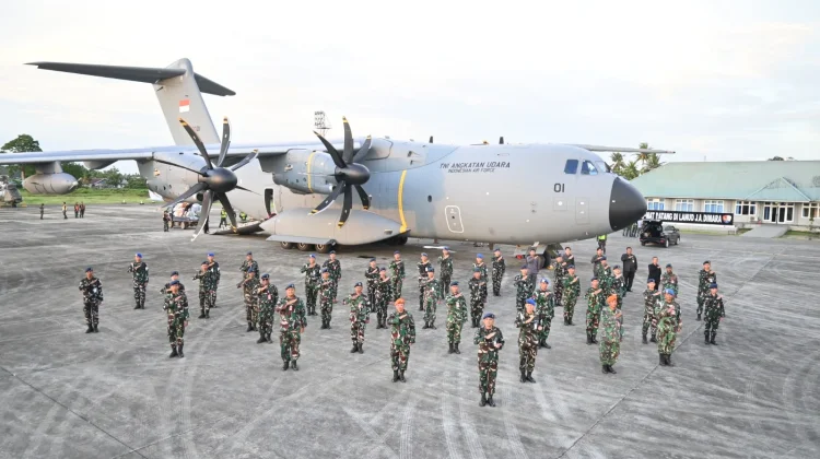 Pesawat Airbus A400M Mendarat Perdana di Merauke