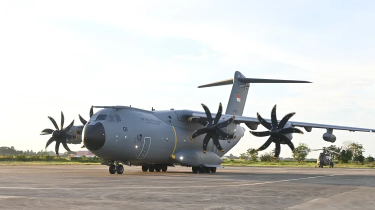 Pesawat Airbus A400M Mendarat Perdana di Merauke