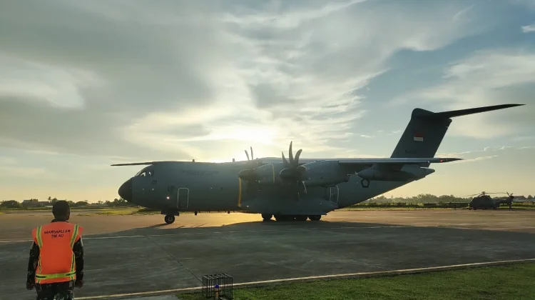 Pesawat Airbus A400M Mendarat Perdana di Merauke