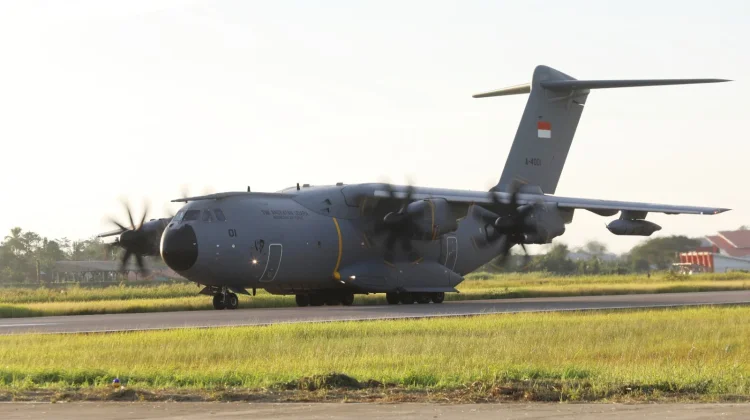 Pesawat Airbus A400M Mendarat Perdana di Merauke