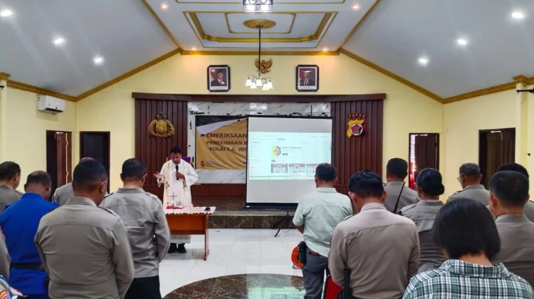 Personil Polres Ikuti Peresmian Gereja via Zoom