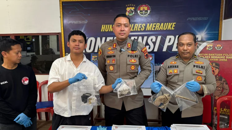 Polres Merauke Amankan Satu Tersangka Ganja