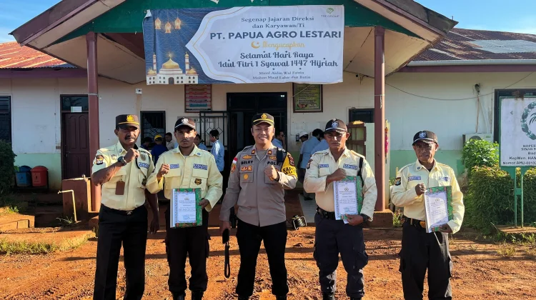 Polres Merauke Beri Penghargaan kepada Tiga Security