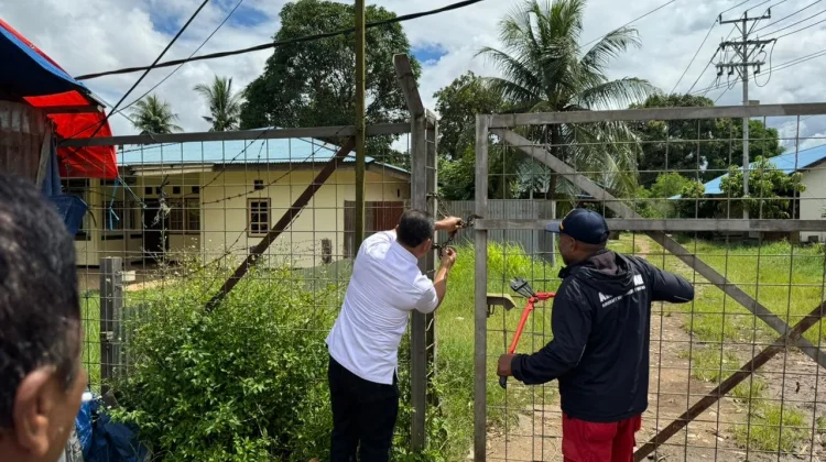Polres Amankan Pembukaan Palang Rumah Negara