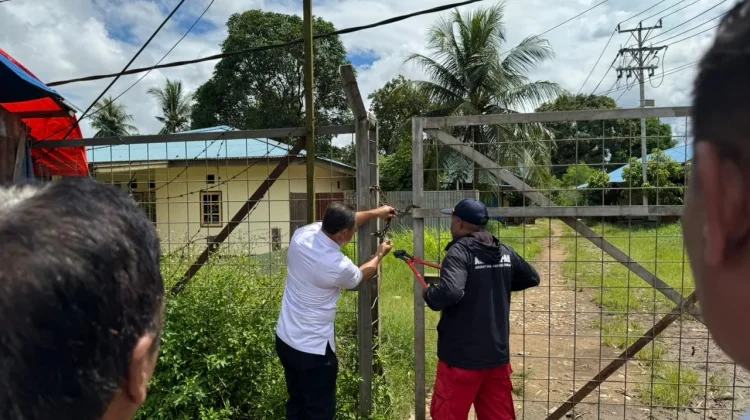 Polres Amankan Pembukaan Palang Rumah Negara
