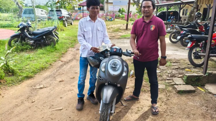 Gerak Cepat Sat Reskrim, Motor Hilang Ditemukan
