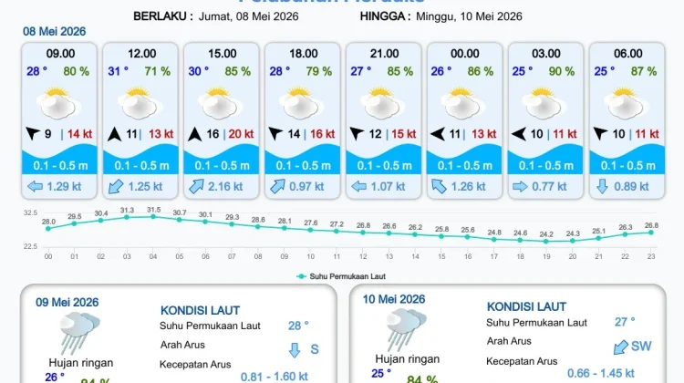 Informasi Prakiraan Cuaca Wilayah Pelabuhan Papua Selatan