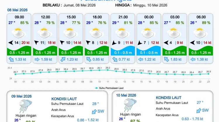 Informasi Prakiraan Cuaca Wilayah Pelabuhan Papua Selatan