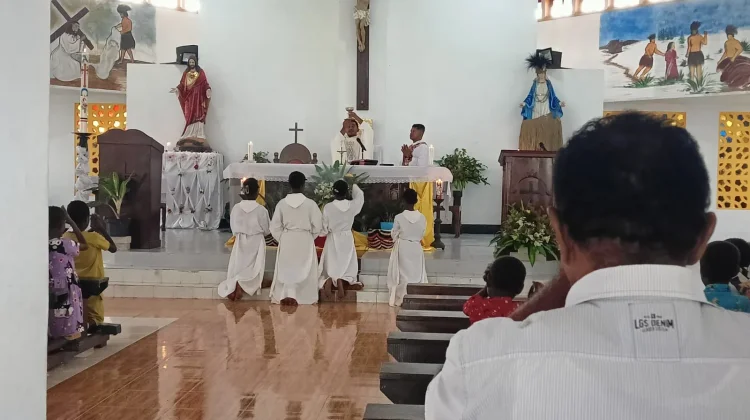 Perayaan Ekaristi Hari Raya Kenaikan Yesus Kristus di Kimaam Kabupaten Merauke
