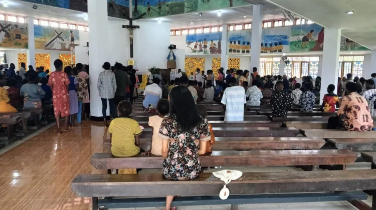Perayaan Ekaristi Hari Raya Kenaikan Yesus Kristus di Kimaam Kabupaten Merauke