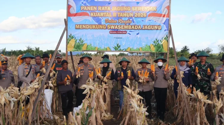 Polres Merauke Panen Raya Jagung Kuartal II