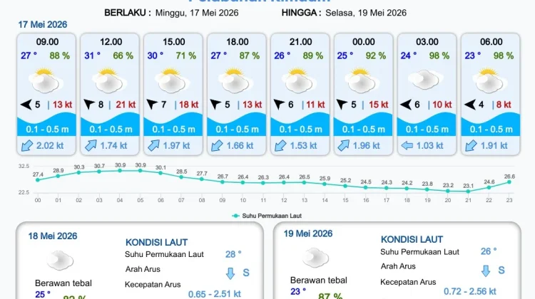 Cek Informasi Prakiraan Cuaca Pelabuhan Papua Selatan