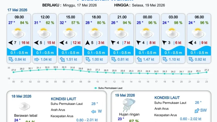 Cek Informasi Prakiraan Cuaca Pelabuhan Papua Selatan