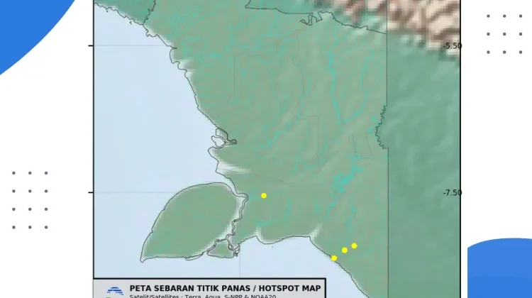 Update, Sebaran Titik Panas di Wilayah Papua Selatan