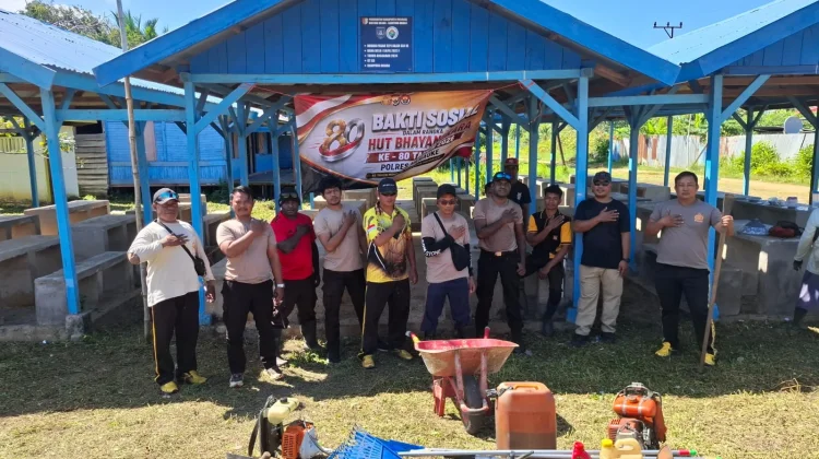 Polsek Okaba Gelar Bakti Sosial Sambut Bhayangkara