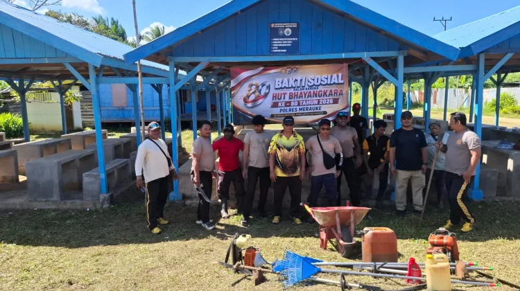 Polsek Okaba Gelar Bakti Sosial Sambut Bhayangkara