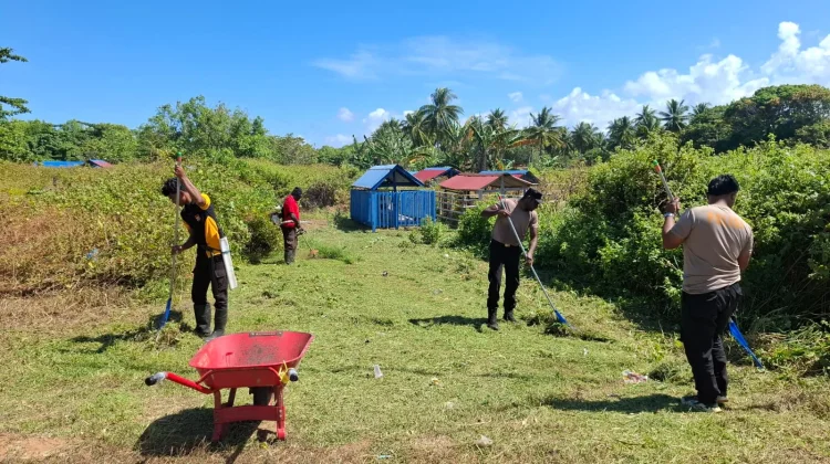 Polsek Okaba Gelar Bakti Sosial Sambut Bhayangkara