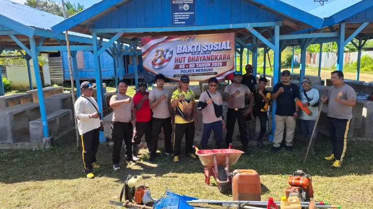 Polsek Okaba Gelar Bakti Sosial Sambut Bhayangkara