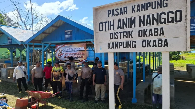 Polsek Okaba Gelar Bakti Sosial Sambut Bhayangkara