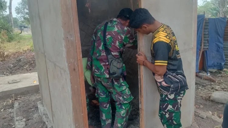 Satgas TMMD KE-129 Pastikan Pembangunan MCK Terus Berjalan