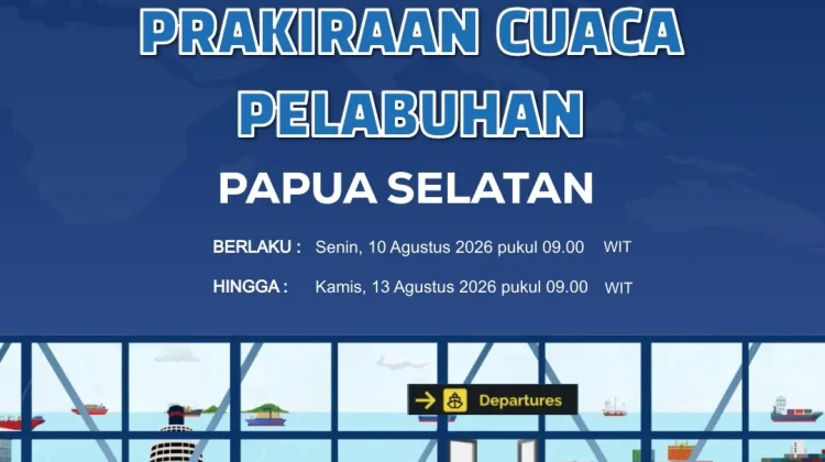 Informasi Prakiraan Cuaca Wilayah Pelabuhan Papua Selatan