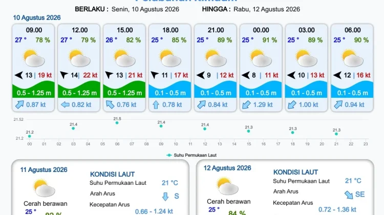 Informasi Prakiraan Cuaca Wilayah Pelabuhan Papua Selatan