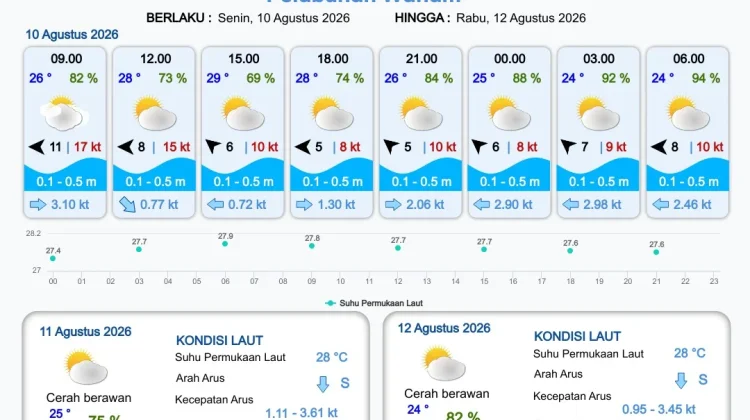 Informasi Prakiraan Cuaca Wilayah Pelabuhan Papua Selatan