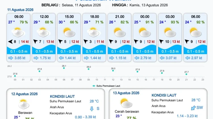 Cek Informasi Prakiraan Cuaca Pelabuhan Papua Selatan