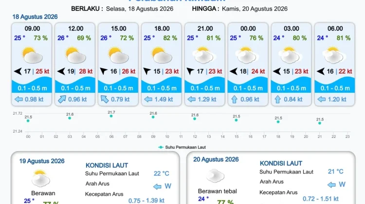 Terkini Informasi Prakiraan Cuaca Wilayah Pelabuhan Papua Selatan