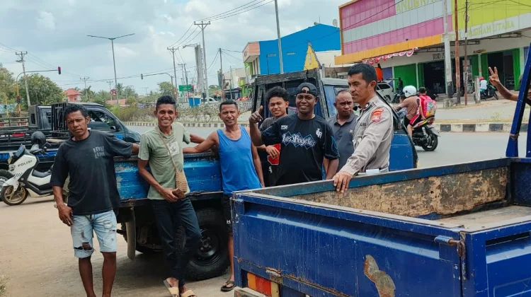 Satlantas Polres Merauke Edukasi Pengemudi Angkutan Barang
