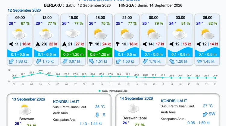 Informasi Prakiraan Cuaca Wilayah Pelabuhan Papua Selatan