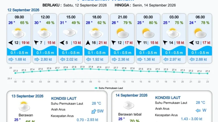 Informasi Prakiraan Cuaca Wilayah Pelabuhan Papua Selatan
