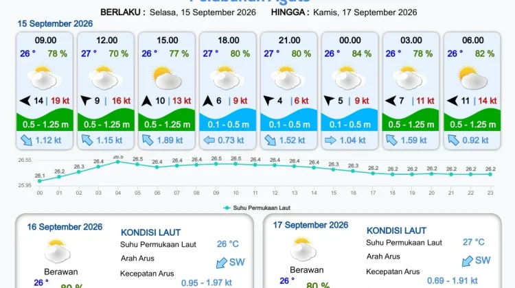 Cek Informasi Prakiraan Cuaca Pelabuhan Papua Selatan