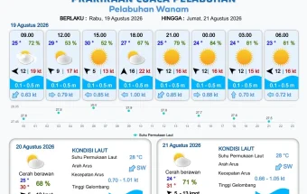 Prakiraan Cuaca Wilayah Pelabuhan Papua Selatan