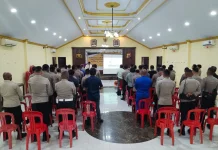 Personil Polres Ikuti Peresmian Gereja via Zoom