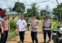 Polres Amankan Pembukaan Palang Rumah Negara