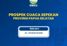 Prospek Cuaca Sepekan di Papua Selatan