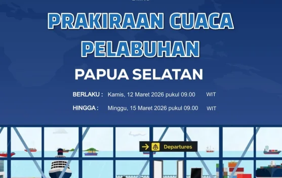 Update Informasi Prakiraan Cuaca Wilayah Pelabuhan Papua Selatan