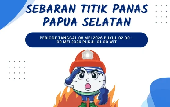 Terbaru, Sebaran Titik Panas di Papua Selatan