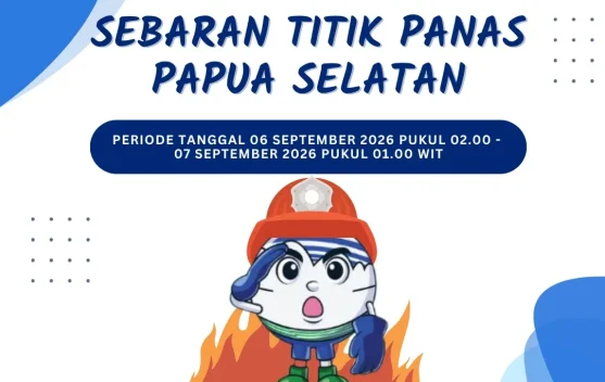 Update, Sebaran Titik Panas di Wilayah Papua Selatan