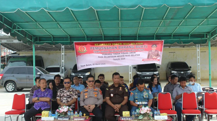 Pemusnahan Barang Bukti Perkara Tipidum di Kejaksaan Negeri Nias Selatan