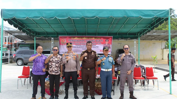 Pemusnahan Barang Bukti Perkara Tipidum di Kejaksaan Negeri Nias Selatan