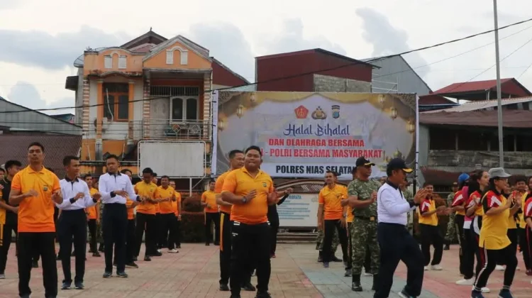 Halal Bihalal Polres Nisel Bersama TNI dan Masyarakat