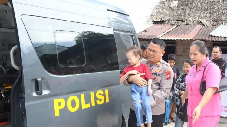 Polres Nias Selatan Fasilitasi Pengobatan Anak Penderita Stunting