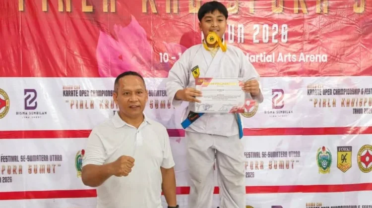 Bangganya Karateka Nisel Raih Juara di Piala Kadispora Sumut