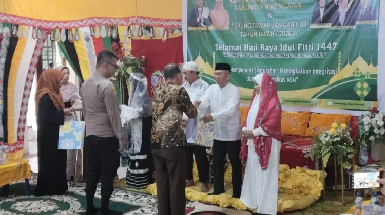 Suasana Halal Bihalal dan Tepung Tawar Kemenag Nisel