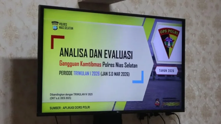 Wakapolres Nias Selatan Evaluasi Situasi Kamtibmas Triwulan Pertama
