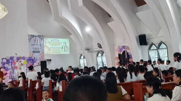 Acara Paskah Sekolah Minggu Gereja BNKP Jemaat Yohanes Telukdalam