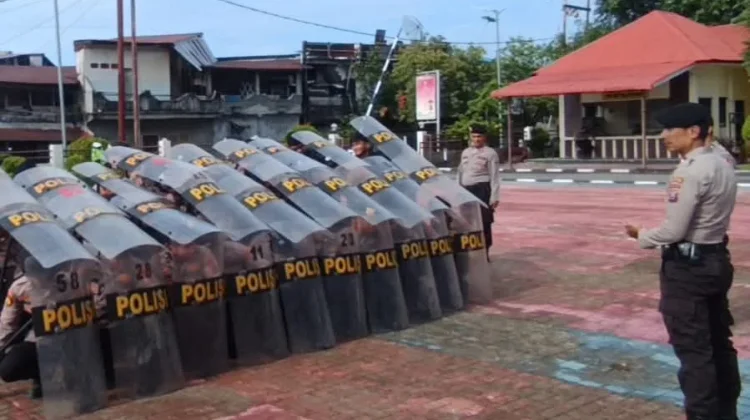 Polres Nias Selatan Gelar Pelatihan Dalmas Gabungan Personel
